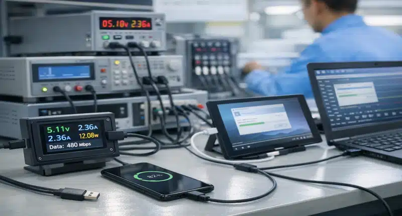 Test delle prestazioni di ricarica e trasmissione dati