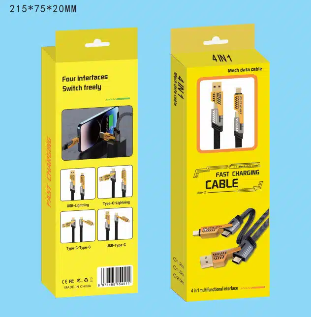 4-in-1 충전 케이블 포장